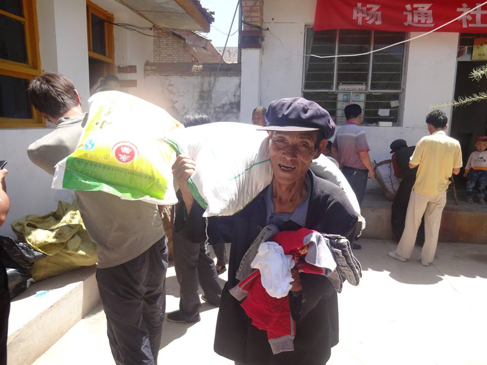 Flour and cooking oil collected by Earthquake victim